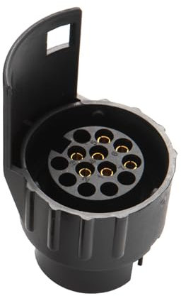 Feuunly Adattatore 7 a 13 Poli Rimorchio, 12V Convertitore Adattatore Spina Rimorchio, Presa Rimorchio 7 Poli a Spina Rimorchio 13 Poli, per ​Trattore Rimorchio RV Barca Caravan Camion