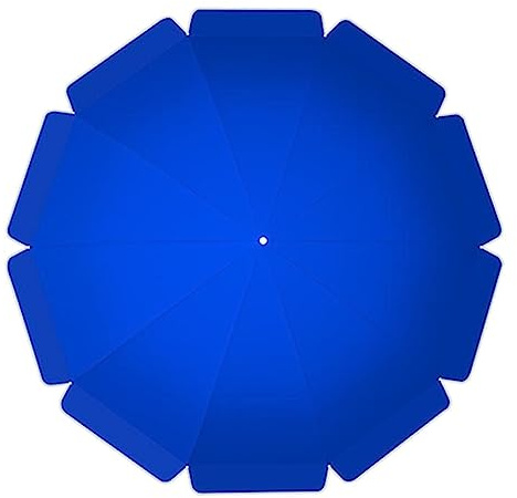 Blått parasollersättningsmaterial, 2,2 m, 3,6 m, 8 spröt/10 spröt, paviljongtak för trädgård, gård, terrass