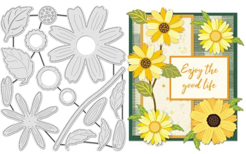 UNICRAFTALE 9 st metallskärform för korttillverkning trädmönster jakt skog älg kamel rådjur prägling schabloner mall för scrapbooking album papperskort dekoration