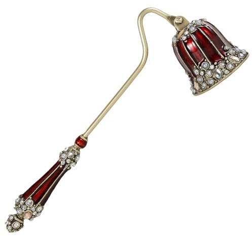 RHAIQBVC Elegante spegnitoio per candele, estintore sicuro con manico lungo, spegnitoio decorativo per stoppino, tappo per candele in metallo vintage per spegnere candele stoppino fiamma in modo