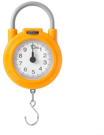 Snowchecking Bilancia da cucina, compatta palmare da cucina con gancio in ferro, strumento di pesatura per alimenti per misurazioni precise di cottura e cottura (giallo)