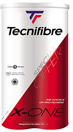 Tecnifibre X-One 2 x 4 latas Pelota de Tenis, Unisex, Amarillo, sin Dimensiones