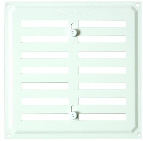 Brinox B70380D - Rejilla con persiana (17 x 17 cm) color lacado blanco