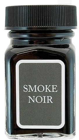 Monteverde USA Noir Ink Collection Fountain Pen Ink Bottle - Smoke-Noir - Black with Gray Undertones, 30ml