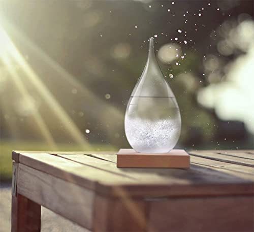 Storm Glass Weather Predictor Glass Barometer Forecaster Creative Crystal Decorative Bottles Desktop Drops Forecast Bottle Home and Office Birthday
