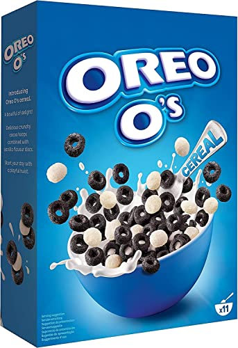 Oreo O's Cereal 350 g, Oreo Cerealien mit Kakao- und Vanillegeschmack, Oreo Cereal als Frühstück oder Snack zwischendurch, enthält Vitamine und Eisen