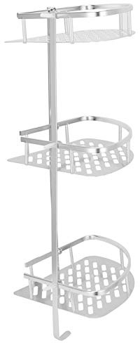 Fafeicy Scaffale Doccia Angolare 3 Ripiani Organizer da Parete per Bagno Carrello Doccia a 3 Livelli per WC e Doccia