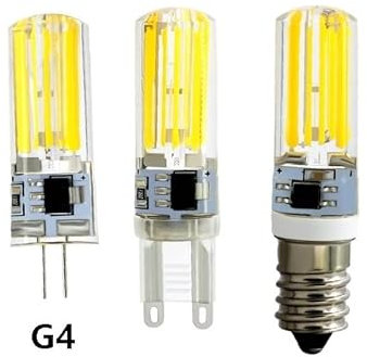 1fortunate lights 10 st/lot G9/G4/E14 Kylskåpslampa Stativ Lampa Kristalllampa COB 10W AC220V Dimning LED-ljuskälla (Storlek : G4 warm white)