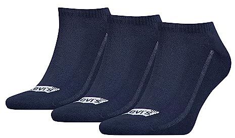 Levi's Unisex Recycled Cotton Sneaker Sock, Navy, 39/42