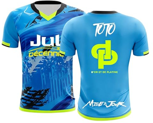 T-Shirt JUL Homme Femme – Maillot Jul Toto Et Ninetta Sport Respirant – Tee Shirt Confortable pour Fans de Musique – Hip-Hop Streetwear Mode Fitness Col en V Manches Courtes T-Shirts