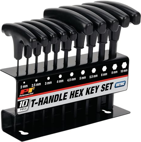Prestanda verktyg W80275 Wilmar 10 st. Metriskt T-handtag hexnyckel set svart