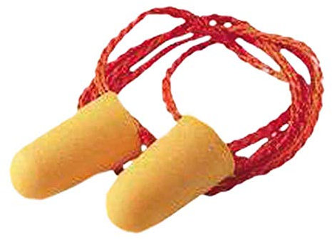 3M Gehörschutzstöpsel 1100, SNR = 37 dB, Einweg Paarweise hygienisch verpackt im Polybeutel 100 Paar, Orange