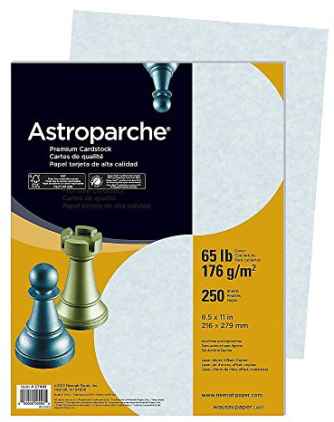 Astroparche® Specialty Cover Stock, 8 1/2 x 11, 65 Lb, 30% Recycled, Astroparche Blue, Pack Of 250 Sheets