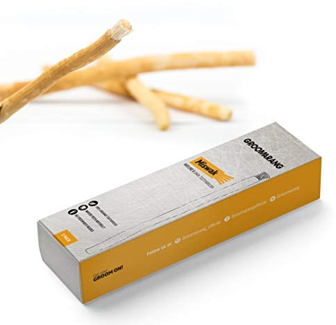 Groomarang Miswak Natures Own Toothbrush Kit 2 Sticks Organic Teeth Whitener Eco Friendly from Salvadoran Persica Tree Roots