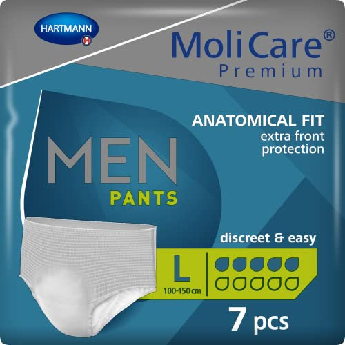 MoliCare Premium MEN PANTS, Diskrete Anwendung bei Inkontinenz speziell für Männer, 5 Tropfen, Gr. L, 1x7 St