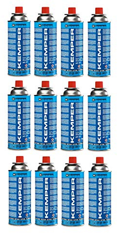 12 PEZZI - Bomboletta cartuccia a gas da 390 ml (227 gr) Kemper 577 ideale per stufette e fornelli portatili tipo bistro