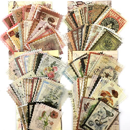 SANNIX 240 Stück Washi Vintage Aufkleber Stickers Set für Journaling Scrapbook Zubehör Tagebuch Notebook Laptop Karte Fotoalbum Diy Kunsthandwerk Dekoration（4 Stile Arts)