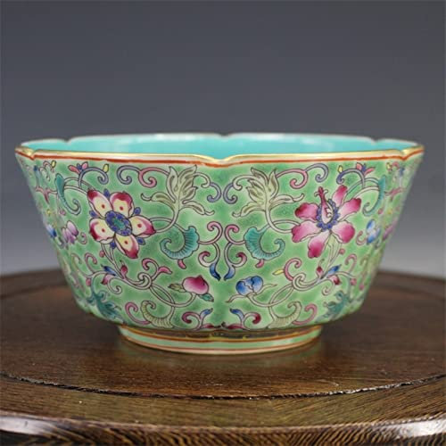 Royal Smalto Pastel Gold Flower Bowl Bowl Porcellana Antico Riso Scodella Ciotoline da Snack