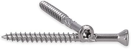 500x Alfa Fassadenschraube 4,0 mm x 40 mm Edelstahl Holzbauschraube mit Linsenkopf