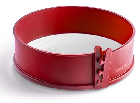 coox Springform mit Porzellanboden ⌀ 26 cm in Rot, backen und direkt auf der Porzellanplatte servieren und schneiden, kein Umsetzen nötig