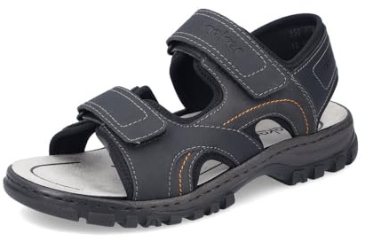 Rieker Sandales classiques pour homme 25053, Noir 00., 44 EU