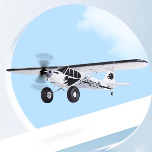 Fms Rc Airplanes for Adults Remote Control Airplane 1300MM (52) Piper PA-18 Super CUB with Reflex V3 6 Channel RTF Rc Planes for Beginners Ready to Fly (Including Transmitter,Receiver,Charger)