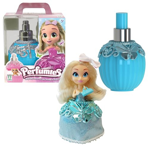 Perfumies, Bambola Bottiglia di Profumo 14 cm, Modello Cherrie Blossom, Accessori Inclusi per Bambini dai 3 Anni in su, PEF002, Blu