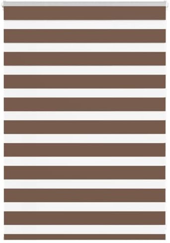 vidaXL Zebrarollo Braun 105x100 cm Stoffbreite 100,9 cm Polyester, Zebra-Rollo, Doppelrollo, Zebra-Jalousie für Fenster, Doppelrollo, Zebra-Rollo