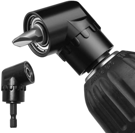 105° Winkelschrauber,Rechtwinkliger Bohrer, Rechtwinkliger Stahlwinkeltreiber, Multifunktions Winkel Bithalter mit 1/4-Zoll Magnetischen Bit Halter,Vorsatz Adapter für das Bohren des Schmalen Raumes