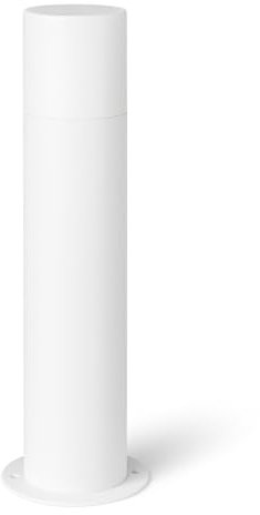 damastoreitalia Lampione paletto da giardino esterno in alluminio con attacco E27 IP54 impermeabile moderno (Bianco)