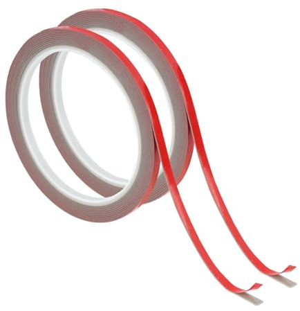2PCS 3m X 5mm Ruban Adhésif Double Face, Ruban Adhésif Double Face Extra Fort, Scotch Double Face Puissant et Imperméable, Fixation Intérieure Extérieure, Collage Durable Bricolage