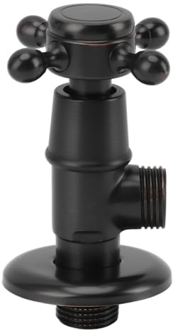 WINH Válvula de Cierre de Agua, Válvula de Parada de ángulo Espesado para el Hogar (BLACK)