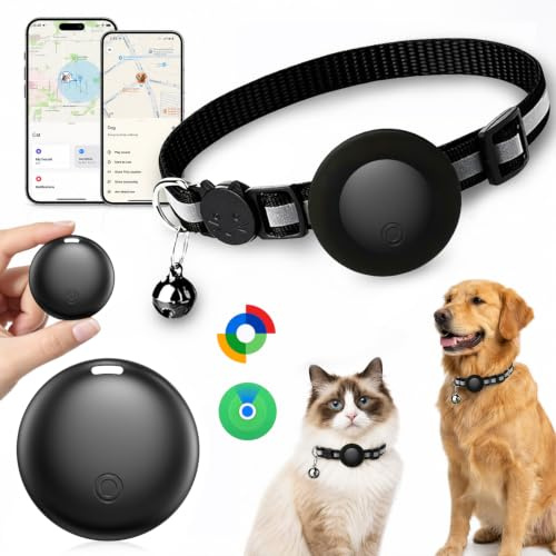 Collier GPS Chat,Chien Traceur sans Abonnement Compatible iOS et Android | Traceurs de Localisation Batterie Longue Durée IP67 Étanche Pour Chiens et Chats et Autres