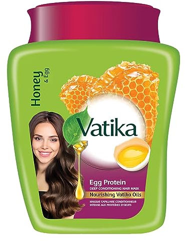 Vatika Naturals Egg Protein Multivitamin Hair Mask - 500 g, Conditions, Repairs, & Strengthens, With Goodness Of Natural Egg, Promote Deep Conditioning, Natural & Brighter Look
