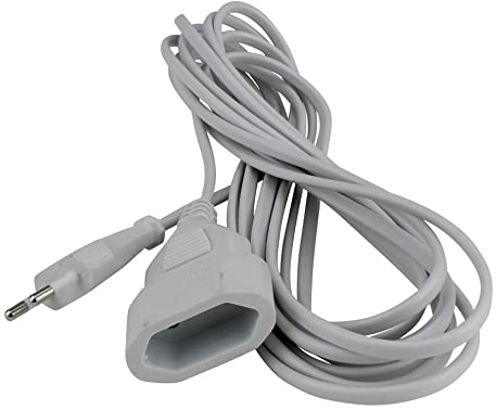 UNITEC Euro-Verlängerung mit Stecker und Kupplung, 5 Meter, weiß