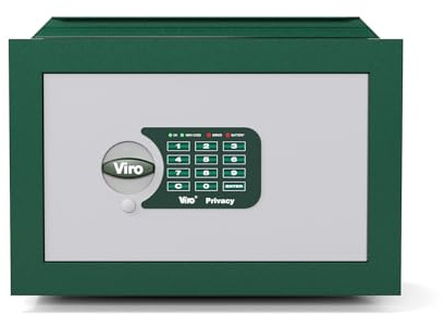 Viro | Privacy Elettronica, Cassaforte a Muro con Scheda Elettronica, da Incasso, in Acciaio, 350x230x205 mm