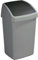 Sunware Delta Abfalleimer mit Schwingdeckel, Metallic-Schwarz, 25 Liter