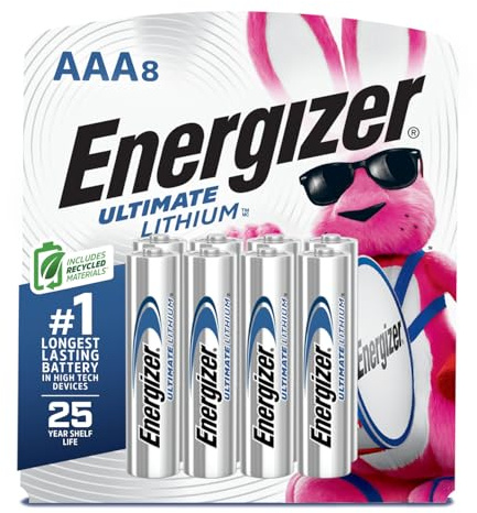 Energizer Ultimate Lithium AAA Batteries (8 Pack), Lithium Triple A Batteries