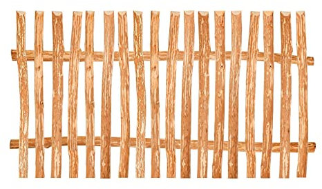Elément de clôture en noisette • 90 tailles • 120 x 150 cm (5-6 cm) • Kit de clôture en lattes / clôture en noisette avec verrou transversal, lattes et vis