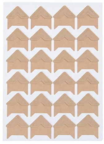 Yesallwas Fotoecken Aufkleber Selbstklebend 10 Blätter (240 Stück) Foto Klebeecken Braun Fotoecken Klebeecken für DIY Scrapbooking Fotos Fotoalbum