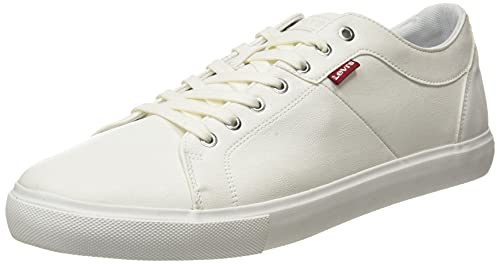 Levi's Woodward, Zapatillas Hombre, Blanco (Regular White), 42 EU