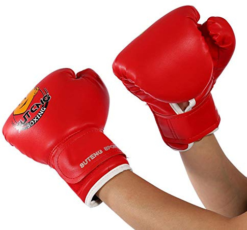 Guantes de boxeo para niños, diseño de dibujos animados, guantes de boxeo para entrenamiento de 3 – 12 años
