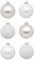 Inge Glas Weihnachtskugeln | Schöne Christbaumkugeln aus Glas | 30 Kugeln in Karton-Box | Christbaumschmuck Weihnachtsbaumschmuck Weihnachtsbaumkugeln (Just White | weiß Glanz/matt)