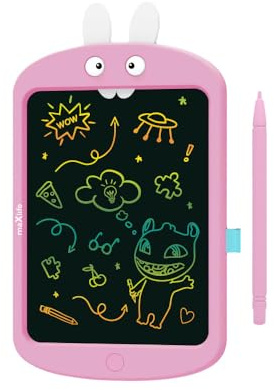 Maxlife LCD skrivtavla MXWB-02, 8,5 tum färgglad skärm barn rittavlor gånger surfplatta stor magisk dyna leksak för pojkar, flickor barnleksaker presenter, ros