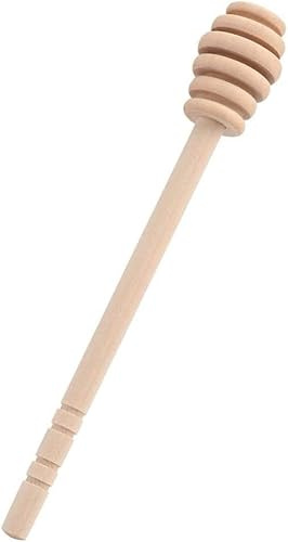 Barra di agitazione in legno e cucchiaio di miele per barattoli di Forniture Manico lungo per mescolare il bastone per mescolare il caffè Buon servizio Durevole e alla moda, Posate da portata