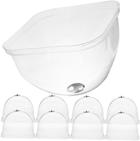 VINTORKY Cupola per Piante da Giardino 12 Cm, Set 10 Pezzi, Copertura Antigelo Trasparente in Plastica Resistente, Protezione Semi e Piantine da Gelo e Uccelli per Giardinaggio Domestico e all’Aperto
