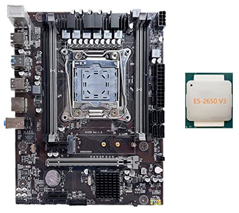 AMIUHOUN X99 Motherboard LGA2011-3 Computer-Motherboard unterstützt Dual Channel DDR4 ECC RAM Speicher mit Xeon E5-2650 V3 CPU Kit