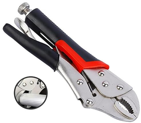 Locking Pliers Quick-Release & Self-Locking with Induction-Hardened Angled Teeth for Increased Gripping Power Heavy-Duty (5-INCHES)
