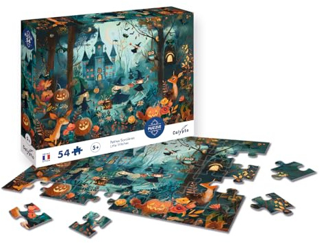 Sentosphère – Puzzle – 54 pièces – Petites Sorcières – Création Sentosphère – Coffret créatif avec Histoire Incluse pour Enfants dès 5 Ans – 7809, Multicouleurs