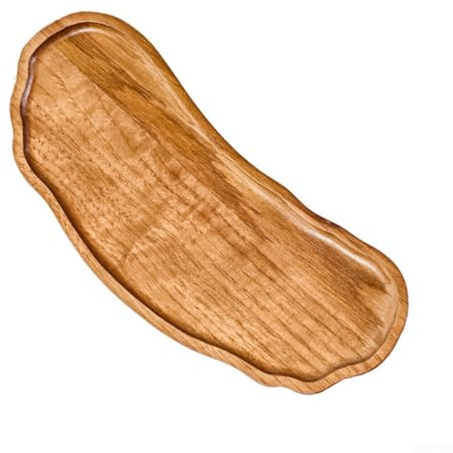 Linnkyfloa Vassoio ovale irregolare in legno – con finitura rustica per frutta, snack, dessert, cucina, tavolo da pranzo, decorazione, presentazione cibo